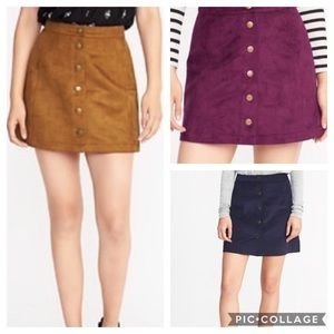 LOT OF 3 Old Navy faux suede mini skirt sz 2